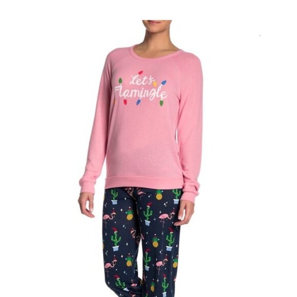 PJ Salvage Nordstrom PJ lounge LETS FLAMINGLE Christmas M & S NEW - Picture 2 of 8